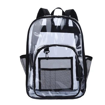 Рюкзак из ПВХ, Прозрачная сумка из ПВХ, Прозрачные рюкзаки для подростков, студентов, мужчин, Прозрачная школьная сумка, рюкзак, одобренный стадионом