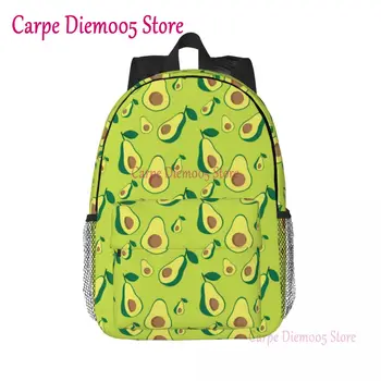 Рюкзак с рисунком лица Love Green Avocado для мальчиков и девочек, школьные дорожные сумки для колледжа, Мужская и женская сумка для книг, подходит для 15-дюймового ноутбука