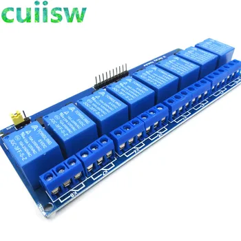 С оптроном 8-канальный 8-канальный релейный модуль панели управления PLC relay 5V 12V для arduino