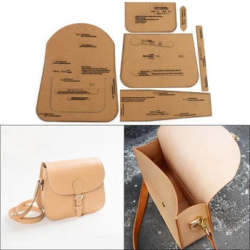 Седельная сумка, версия сумки-мессенджера, рисунок, инструмент для кожи ручной работы, крафт-шаблон, шаблон для дизайна сумки