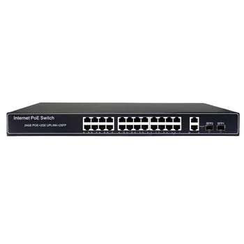 Сетевой коммутатор Ethernet с 24 Гигабитными портами POE и 4 портами Sfp для точки доступа Видеонаблюдения