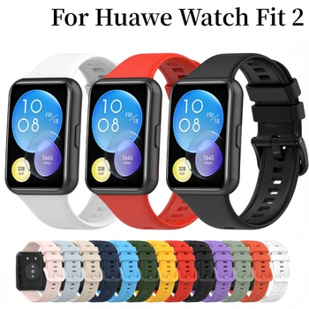Силиконовый ремешок для Huawei Watch Fit 2 Active Оригинальный ремешок-браслет Correa Для Huawei watch fit2 Сменный ремень