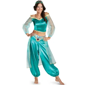 Сказочный Светильник Аладдина, Косплей-костюм Принцессы Жасмин, Костюмы для женщин и девочек, Арабская одежда, Карнавальный Маскарадный костюм