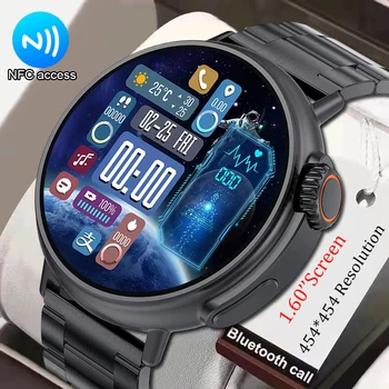 Смарт-часы Ultra Series NFC Smartwatch Для мужчин и женщин, Bluetooth-вызов, беспроводная зарядка, Фитнес-браслет, 1,6-дюймовый HD-экран для Apple