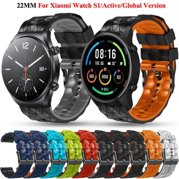 сменный Ремешок 22 мм Для Xiaomi MI Watch S1 Pro/Active/Watch Color 2 Smartwatch Band MI Watch Sport Силиконовый Браслет Accessoy