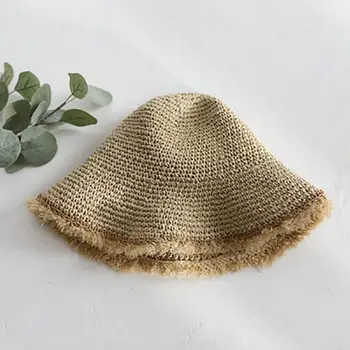 Соломенная шляпа от солнца для женщин, Модная Женская соломенная шляпа от Солнца с широкими полями для активного отдыха, Стиль защиты, Универсальность, Тканый