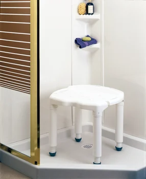 Стул для душа и сиденье для ванны с запатентованными ножками с точной регулировкой высоты, белый складной стул, Бытовая мебель для ванной комнаты