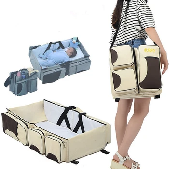 Сумка для детских подгузников, рюкзак, Дорожная кровать для новорожденных, Водонепроницаемая сумка для беременных на плечо для мумий, сумки для подгузников большой емкости для мам