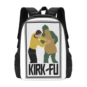 Сумка с рисунком Кирк-Фу, студенческий рюкзак Kirk Fu Kirkfu Gorn