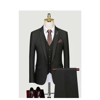 Сшитое на заказ Свадебное платье Жениха, Блейзер, брюки, деловые классические брюки SA05-64599