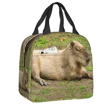 Только что охлажденные Портативные ланч-боксы Capybara для женщин, Водонепроницаемый термоохладитель для домашних животных, сумка для ланча с изоляцией от пищевых продуктов
