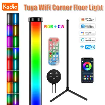 Торшер Kedia Tuya WiFi RGB LED Для украшения дома В помещении Угловой Торшер Декор спальни Атмосферное Освещение на подставке