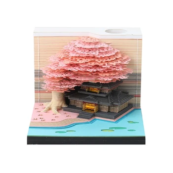 Трехмерная записная книжка, цветущее брачное дерево, разрываемая бумага, Резная бумага для заметок, креативный подарок в стиле INS