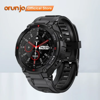 Умные часы Orunjo K22, мужские умные часы с полным касанием, водонепроницаемый спортивный фитнес-трекер, монитор артериального давления
