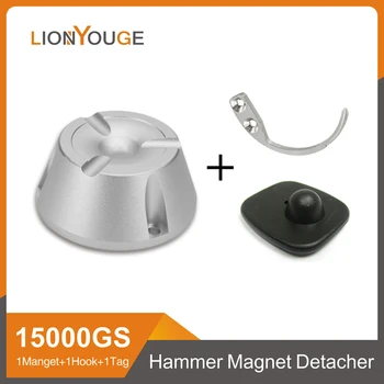 универсальный магнитный съемник тегов super magnetic eas alarm tag detacher магнитная разблокировка 15000GS 1магнит + 1 крючок + 1 метка