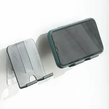 Универсальный настенный держатель для телефона, многофункциональный пластиковый подвесной держатель, Портативный настенный крючок для мобильного телефона для домашнего использования