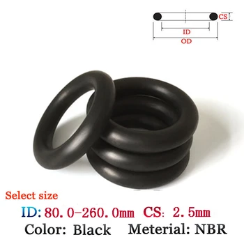 Уплотнительное кольцо CS 2,50 мм id260 мм Или механическое уплотнение с двойным резиновым кольцом CS/толщина 2,5 мм Прокладки Комплект уплотнительных колец Уплотнительные кольца Резиновая прокладка