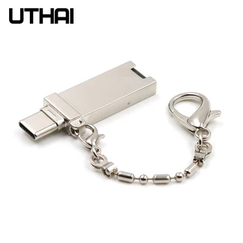 Устройство чтения карт памяти UTHAI C10 Micro SD/TF Type C для MacBook или смартфона с интерфейсом USB-C
