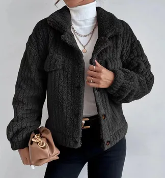 Утолщенная Куртка с лацканами из искусственного меха Норки, Мужское плюшевое Теплое пальто 2023, Осенне-Зимняя Модная Мужская куртка в корейском Стиле