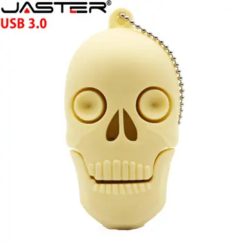 Флэш-накопители JASTER Skeleton USB 3,0 128 ГБ Флеш-накопитель с черепом 64 ГБ Модель мозга Memory Stick 32 Г U-диск для легких почек Внешнее хранилище
