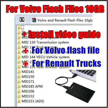 Флэш-файлы объемом 10 ГБ для грузовиков Volvo и Renault Новейшие флэш-файлы объемом 10 ГБ с видео-руководством по установке Отправляются на жесткий диск