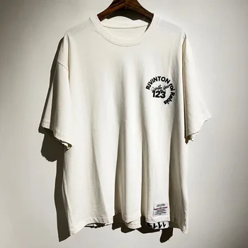 Футболка Оверсайз с буквенным логотипом High Street 123 1:1, Повседневные футболки с графическим рисунком, Уличная одежда Y2k, Укороченный Топ, Женская одежда, Мужская одежда