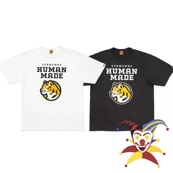 Футболка с мультяшным принтом тигра, изготовленная человеком, Мужские и женские футболки Высокого качества 1:1, топы, тройник