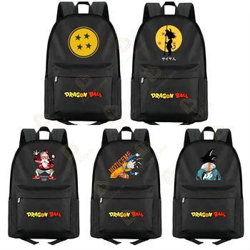 Черные Рюкзаки Dragon Ball Goku Водонепроницаемый Школьный Рюкзак Большой Емкости, Дорожный Рюкзак, Повседневная Сумка для подростков, Ноутбук Mochilas
