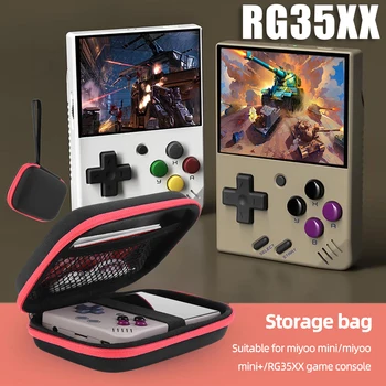 Чехол для переноски Miyoo Mini/RG35XX Черный чехол для Mini Plus, портативная мини-сумка для игровой консоли в стиле ретро с ремешком