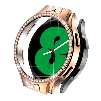 Чехол с бриллиантами для Samsung Galaxy Watch 5/5 pro/4 44 мм 40 мм, чехол для ПК, Универсальный Защитный бампер Galaxy watch4 classic 42 мм 46 мм