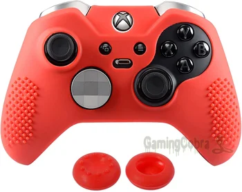 Чрезвычайно мягкая противоскользящая силиконовая крышка контроллера, скины, ручки для большого пальца, колпачки, Защитный чехол для Xbox One Elite Red