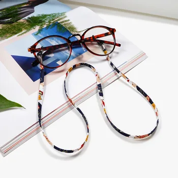 Шнур для очков с цветным принтом в стиле Бохо, Винтажная тканевая цепочка для очков, женские Модные солнцезащитные очки, Аксессуары для очков