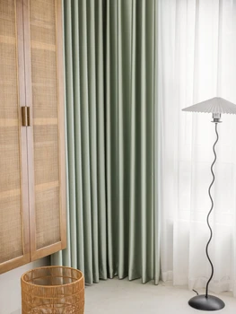 Шторы для гостиной, Столовой, Спальни Lojor нежно-зеленого цвета с высокой Точностью затенения плотные шторы