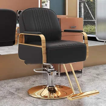 Эстетические Парикмахерские Кресла Для Стилистов, Вращающееся Роскошное Винтажное Золотое Кресло Для Салона Красоты, Педикюрное Оборудование Sillas Barberia Barberia MQ50BC